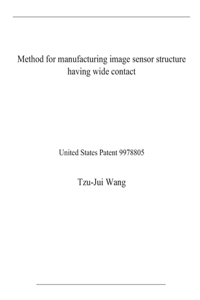 Method for manufacturing image sensor structure having wide contact