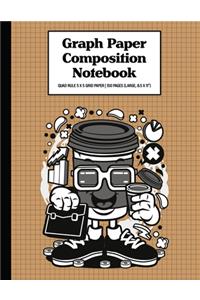 Graph Paper Composition Notebook Quad Rule 5x5 Grid Paper - 150 Sheets (Large, 8.5 x 11