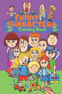 Funny Characters Coloring Book