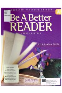 Globe Fearon Be a Better Reader Level a Annotated Teacher Edition 2003c