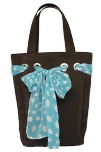 Purse with Bow Capri Cocoa Bible Cover: Large