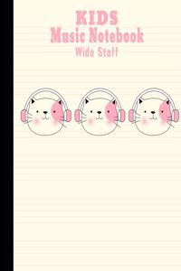 Kids Music Notebook Wide Staff