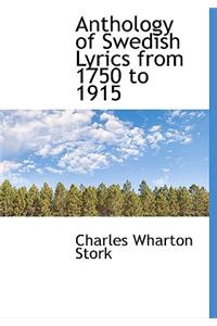 Anthology of Swedish Lyrics from 1750 to 1915