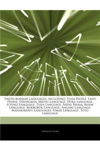 Articles on Tibeto-Burman Languages, Including