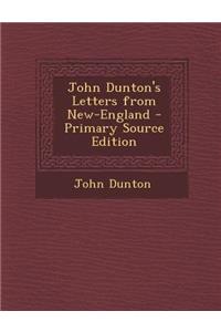 John Dunton's Letters from New-England