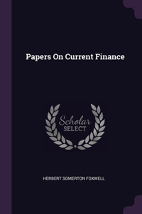 Papers On Current Finance