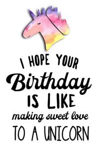 I Hope Your Birthday Is Like Making Sweet Love To A Unicorn.