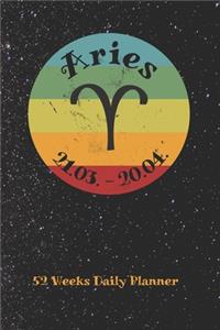 Zodiac Sign Aries - Daily Planner for 52 Weeks