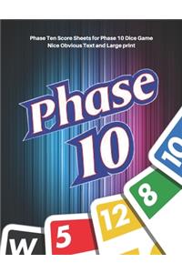 Phase 10 Score Sheets