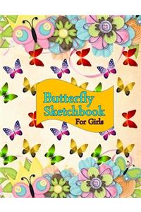 Butterfly Sketchbook For Girls