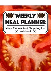 Weekly Meal Planner - Menu Planner And Shopping List Notebook