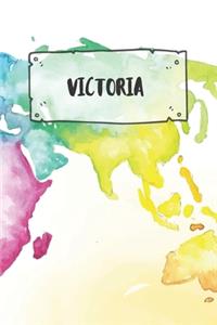 Victoria: Ruled Travel Diary Notebook or Journey Journal - Lined Trip Pocketbook for Men and Women with Lines