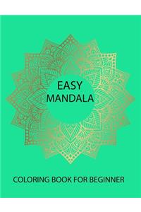 Easy mandala coloring book for beginner
