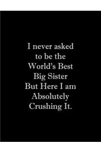 I never asked to be the World's Best Big Sister
