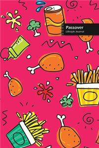Passover Lifestyle Journal, Blank Write-in Notebook, Dotted Lines, Wide Ruled, Size (A5) 6 x 9 In (Pink)