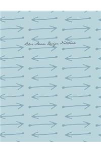 Blue Arrow Design Notebook