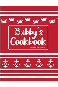 Bubby's Cookbook Nautical Red Edition