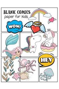 Blank Comics Paper for Kids