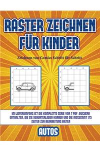 Zeichnen von Comics Schritt für Schritt (Raster zeichnen für Kinder - Autos)