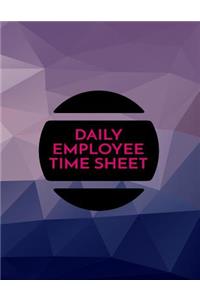 Daily Employee Time Sheet