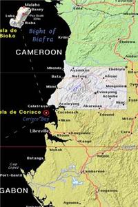 Modern Day Map of Equatorial Guinea in Africa Journal