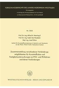 Zusammenstellung verschiedener Verbindungsmöglichkeiten für Kunststoffrohre und Festigkeitsuntersuchungen an PVC- und PE-Rohren und deren Verbindungen