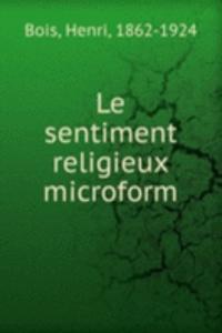 LE SENTIMENT RELIGIEUX MICROFORM