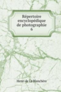 Repertoire encyclopedique de photographie