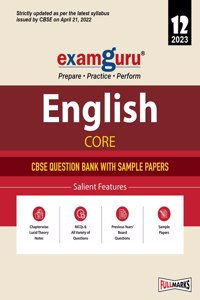 Examguru CBSE Class 12 English Core Chapterwise & Topicwise Question Bank Book for 2022-23 Exam (Includes MCQs, Previous Year Board Questions)