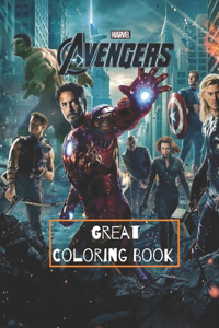 Marvel Avengers Great Coloring Book: Coloring Book for Kids, Adults and Any Fans (high resolution pictures)