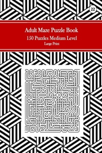 Adult Maze Puzzle Book, 150 Puzzles Medium Level Large Print, 22