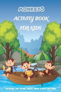 Monkeys Activity Book For Kids