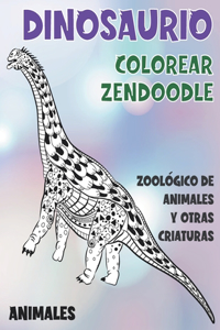 Colorear Zendoodle - Zoológico de animales y otras criaturas - Animales - Dinosaurio