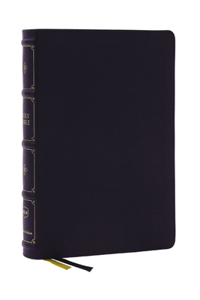 NKJV, Large Print Thinline Reference Bible, Blue Letter, Maclaren Series, Leathersoft, Black, Thumb Indexed, Comfort Print