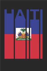 Vintage Haiti Notebook - Retro Haiti Planner - Haitian Flag Diary - Haiti Travel Journal
