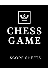 Chess Game Score Sheets