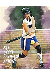 Eat Sleep Softball Repeat