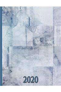 Blue Jean Collage Print with Writing