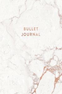 Bullet Journal: Soft White Marble and Rose Gold - Dot Grid Bullet Journal Notebook, Gift for Women and Teen Girls (7.25 x 9.5 - 120 pages)