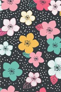 Chic Colorful Floral Design Notebook