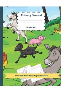 Primary Journal Grades K-2 Draw and Write Story Paper Notebook