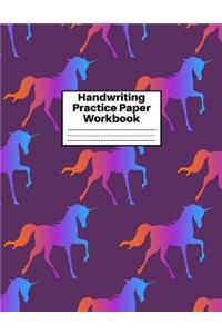 Handwriting Practice Paper Workbook