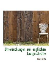 Untersuchungen Zur Englischen Lautgeschichte