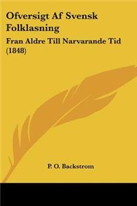 Ofversigt Af Svensk Folklasning