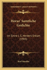 Horaz' Samtliche Gedichte