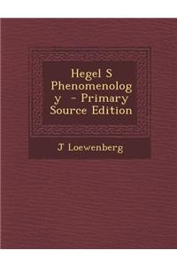 Hegel S Phenomenology