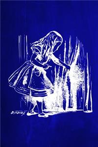 Alice in Wonderland Chalkboard Journal - Alice and The Secret Door (Blue)