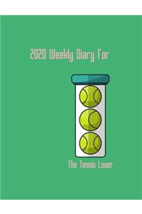 2020 Weekly Diary for the tennis lover