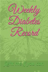 Weekly Diabetes Record