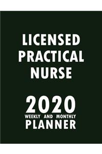 Licensed Practical Nurse 2020 Weekly and Monthly Planner